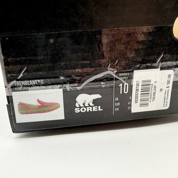 Sorel Tremblant II Slipper Womens Size 10 Moc Suede Stone Pink NL3038-052 New - Picture 11 of 11
